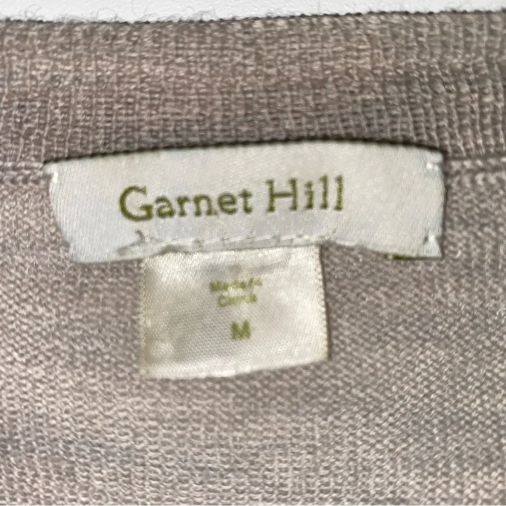 Garnet Hill Merino Wool Cardigan Sweater Medium‎ Tired Ruffles * READ Below